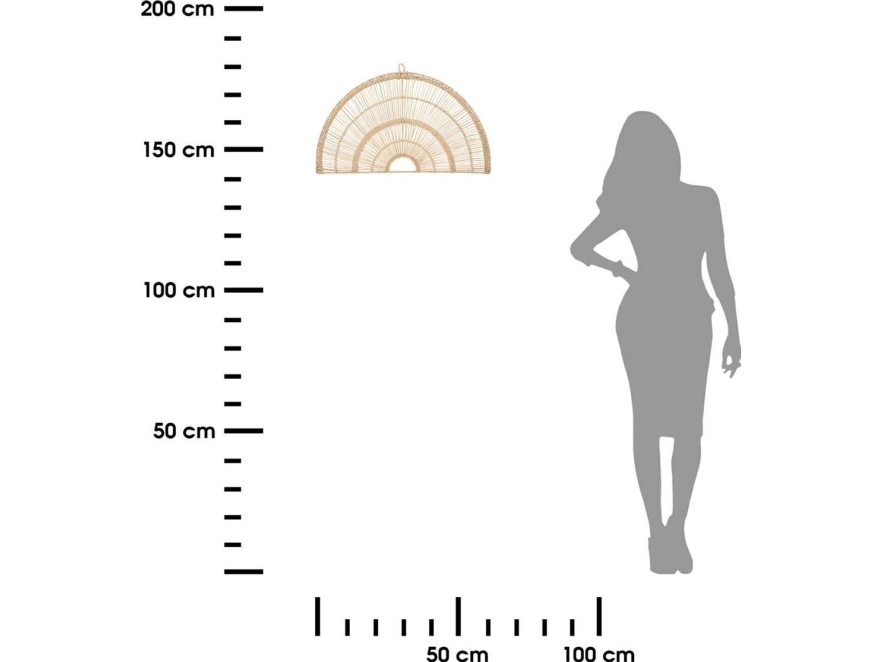 Atmosphera puoliympyrän muotoinen paju seinäkoristeeksi