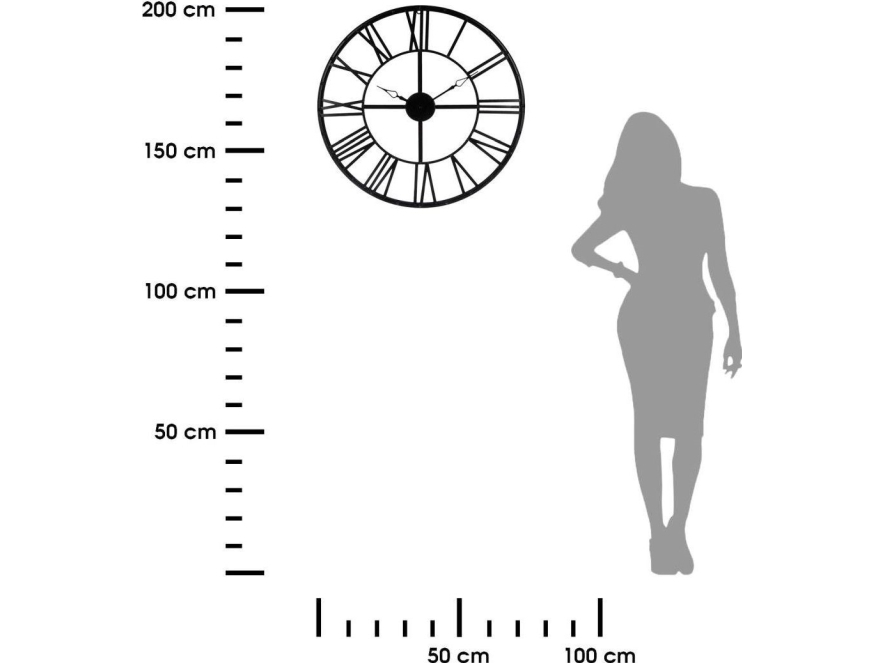 Atmosphera Sort vintage vægur