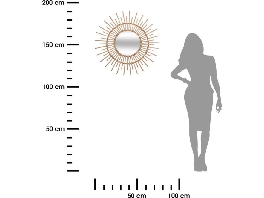 Atmosphera Wicker Sun seinäpeili