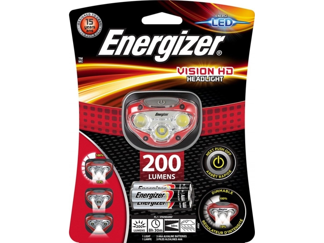 ENERGIZER VISION PRIEKINIS ŽIBINTAS 300lm 3 LED 3AAA