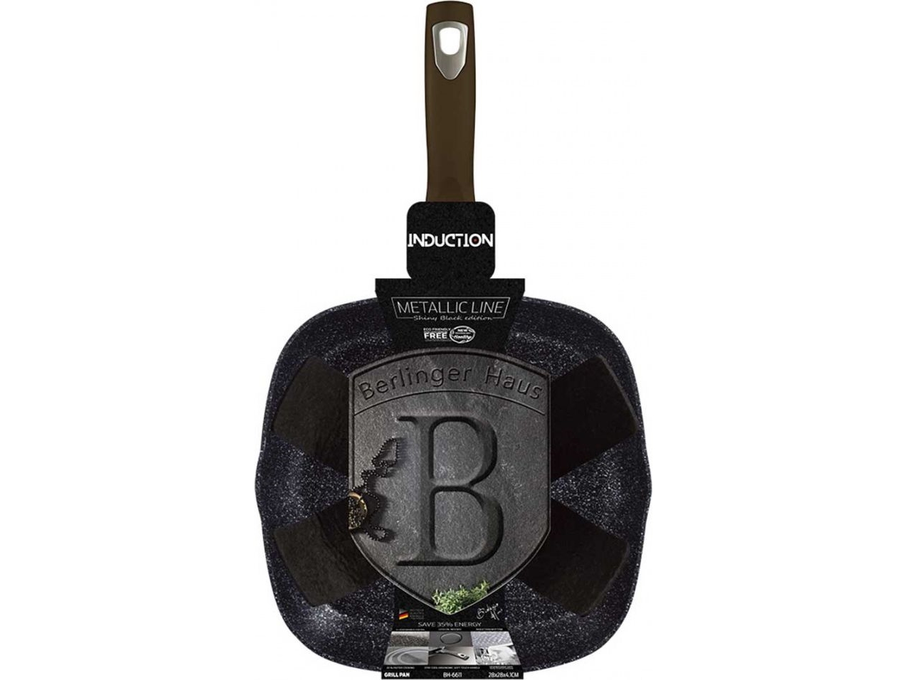 Berlinger Haus grillpande Shiny Black 28 cm