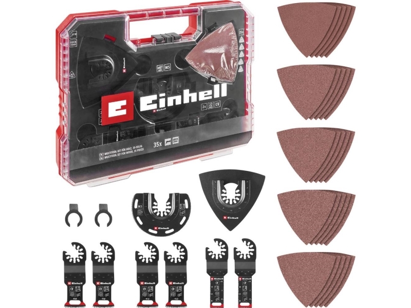 Einhell 708136 XLPLUS-CASE HCS, Aluminiumoxid, Krom-vanadinstål Tillbehörssats, multifunktionsverktyg 1 Set | Elverktyg - DIY - Elverktyg 230V - Multiverktyg | GameStuff