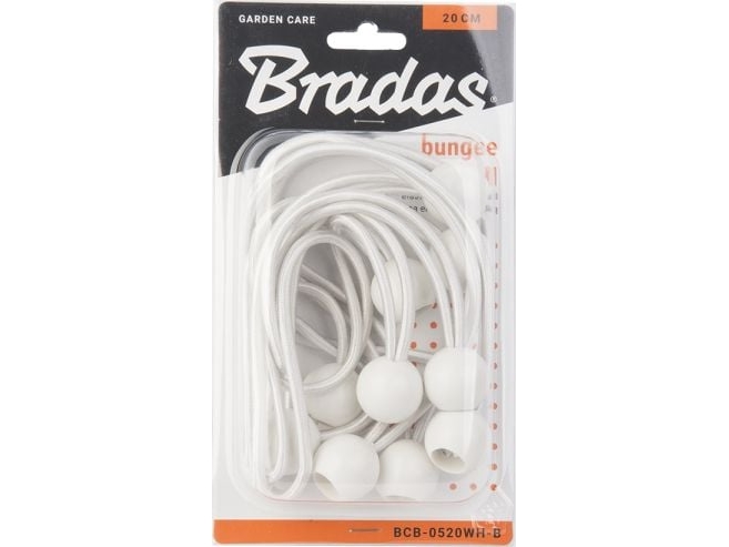 Bradas Set (10 Stk.) Gummibänder Mit Kugel 10×20 Cm Weiß 5372