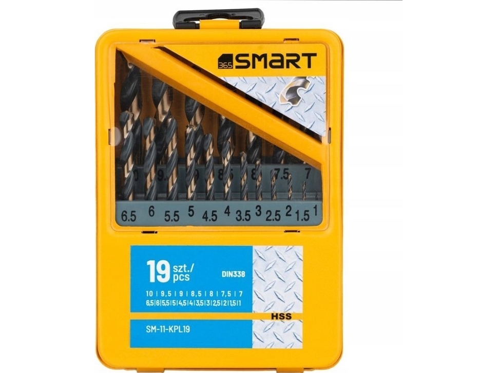Wiertlo Smart Bohrer-Set Hss Für Metall 19-Teilig Sm-11-Kpl19