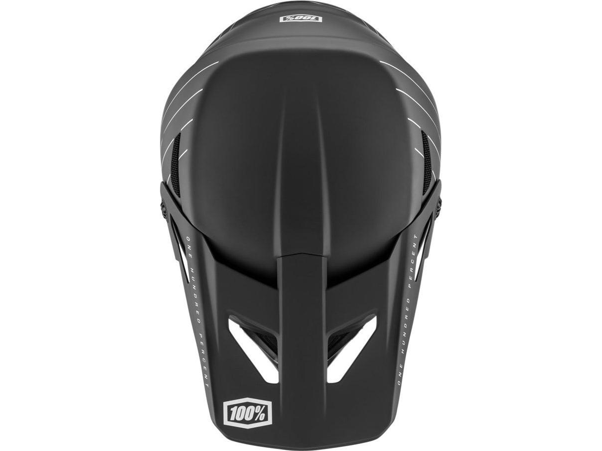 100% Full Face Helmet 100% Status Dh/Bmx Helmet Carby Silver Size. Xl (61-62 Cm) (New)