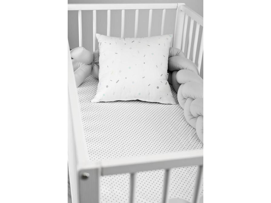 Sensillo tryckt skötbädd grå prickar 60x120 cm 2212 / 5817 | Baby & barn - Sömntid - Baby sängkläder set | GameStuff
