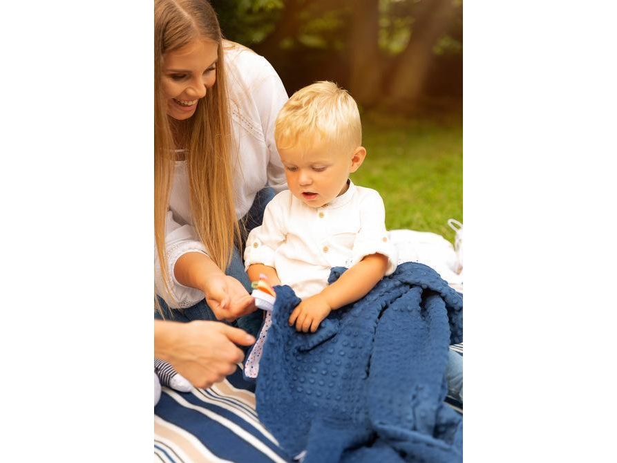 Sensillo MINKY BLANKET 75x100 GRAY BLANKERS 4306/4261 | Baby & barn - Sömntid - Baby filt | GameStuff