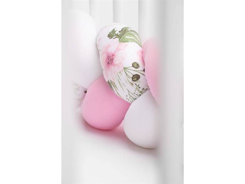 Sensillo flettet hårbånd til dukkevogn lyserøde blomster 210 cm 2221 / 3448