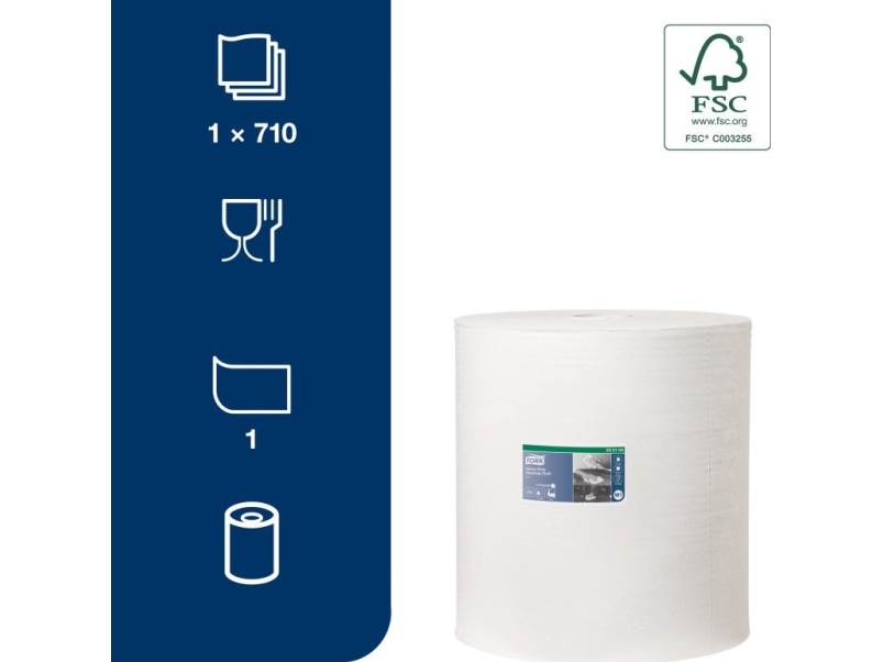 Tork Tork - Multi-Purpose Non-Woven Rengøringsklud, 1-Lags, Premium, W1 - Hvid