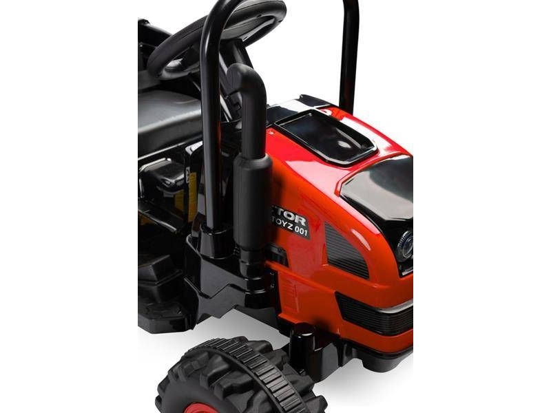 Toyz akkutraktori perävaunulla Caretero Toyz Hector ladattava traktori + kaukosäädin - punainen