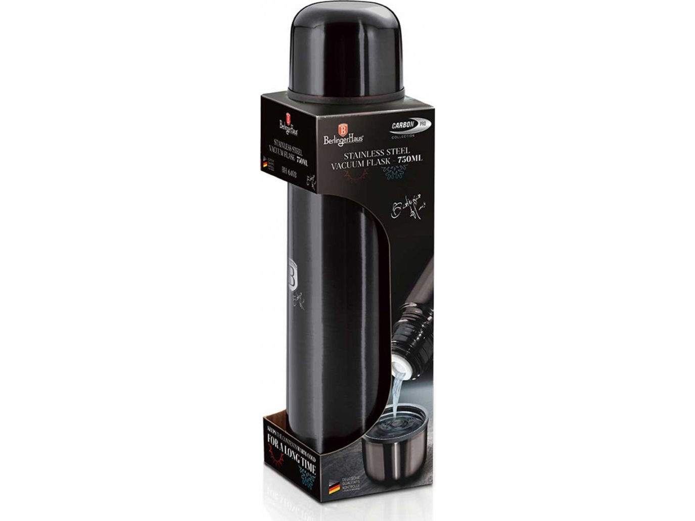 Plieninis termos 0,5 l BERLINGER HAUS METALLIC LINE CARBON PRO BH-6402