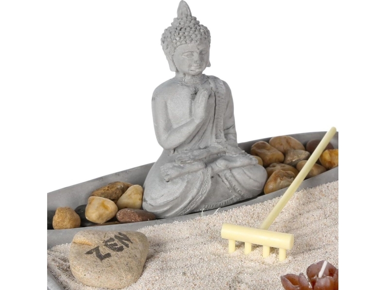 Atmosphera Zen-have med Buddha-figur 23x23 cm