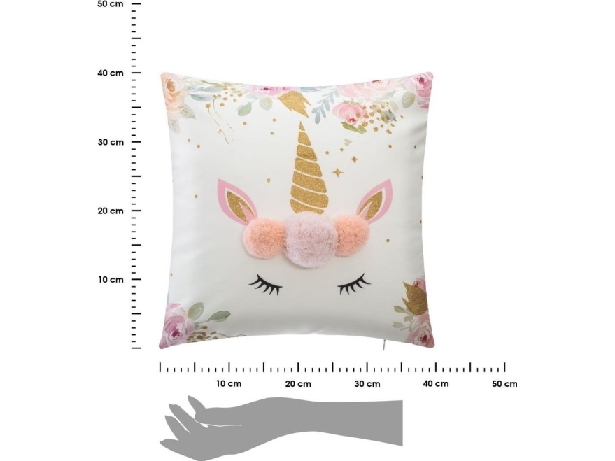 Atmosphera Vit prydnadskudde för baby Enhörning | Baby & barn - Textil och kläder | GameStuff