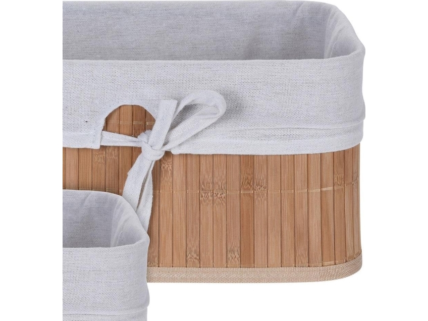 H&amp S Dekoration bambukorgar 3 st beige | N - A | GameStuff