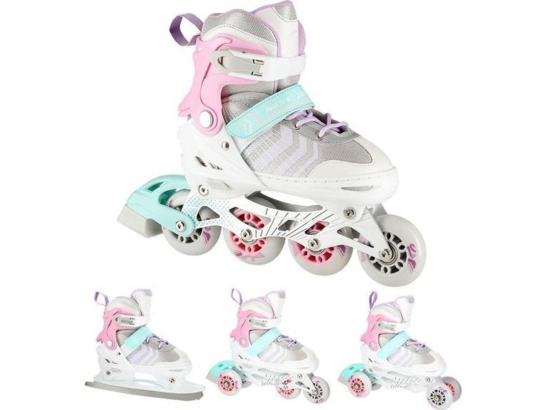 Nils Extreme NH18192 roller skates with replaceable runner, adjustable, white, size 29-33 | Utomhusleksaker - Gå / Löpande fordon - Inlines | GameStuff