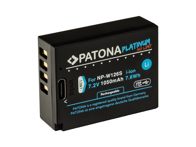 Patona 1397, Fujifilm, 1050 Mah, 7,2 V, Lithium-Ion (Li-Ion)