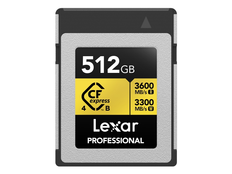 Lexar LCXEXP4512G-RNENG, 512 GB, CFexpress Type B, 3600 MB/s, 3300 MB/s, Stødsikker, Støvresistent, Støvtæt, Stødresistent, Temperaturbestandigt, Vibrationsikker, Flerfarvet
