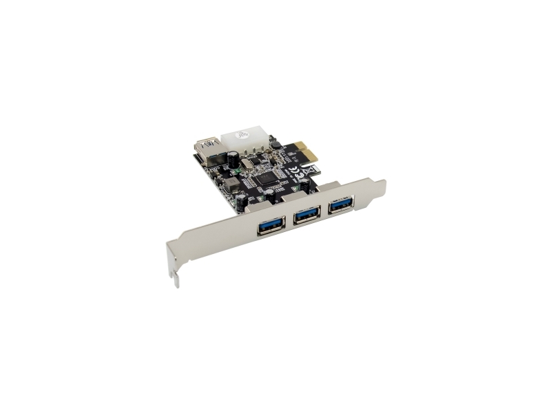 Inline 76662D, Pcie, Molex 4-Pin, Usb 3.2 Gen 1 (3.1 Gen 1), Hanstik, Pcie 2.0, Taiwan, Via Vl805
