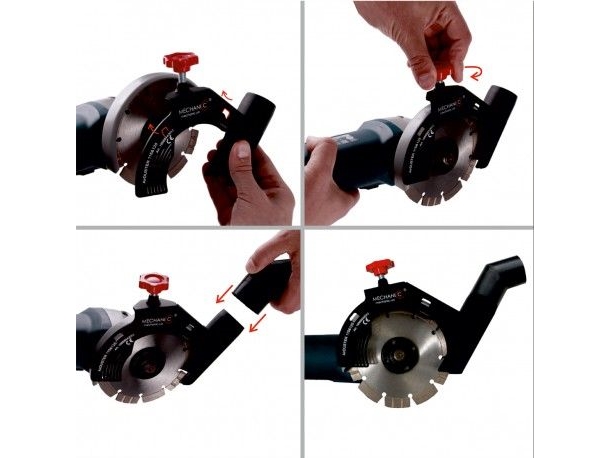 Airduster dammskydd 125mm - Dammfri kapning, monterad på Ø125mm vinkelslip | Elverktyg - Tillbehör - Bitar & Borrset | GameStuff