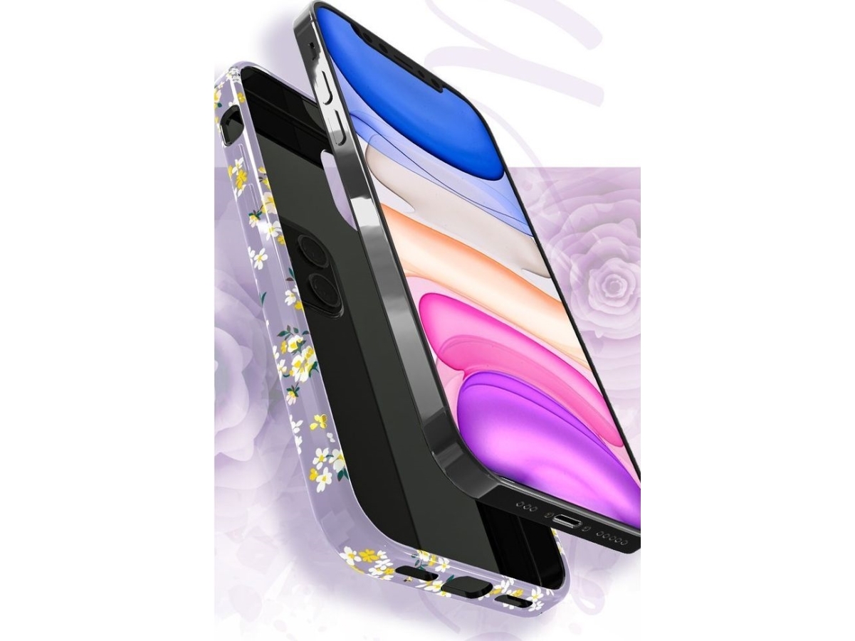 Kingxbar Kingxbar Blossom-Etui Dekoreret Med Ægte Swarovski-Krystaller Iphone 12 Mini Multicolour (Gardenia)