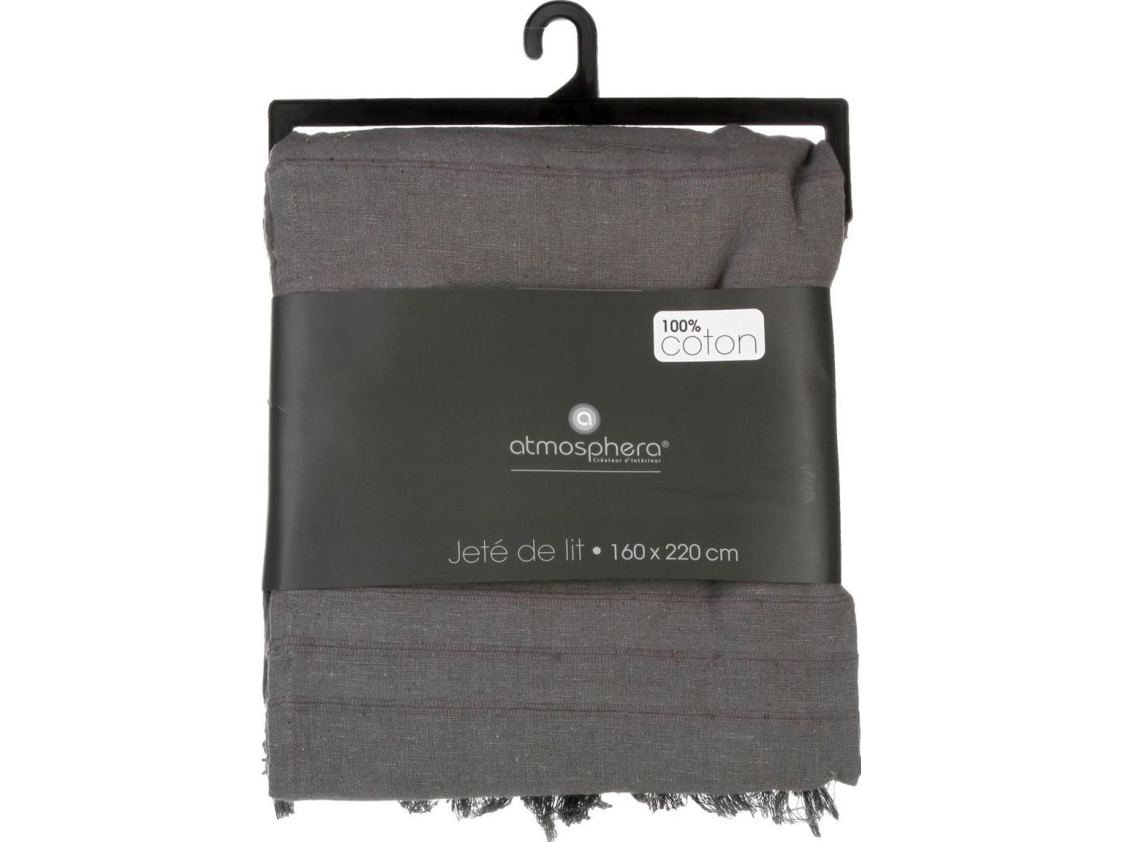 Atmosphera Överkast 160x220 tofsar grafit | Baby & barn - Textil och kläder - Överkast | GameStuff