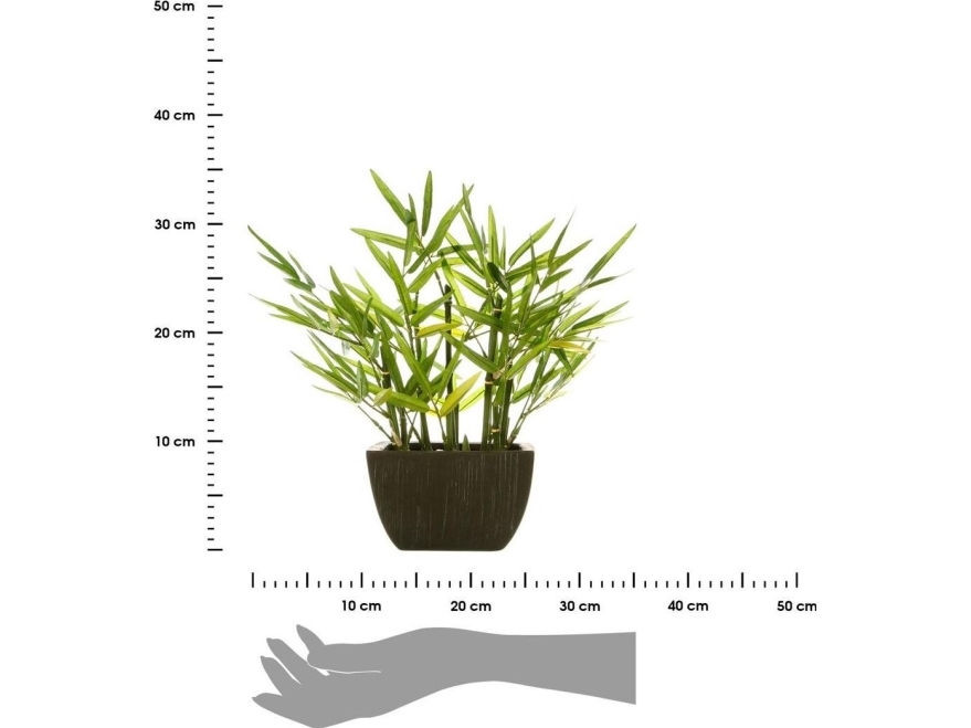 Atmosphera Dirbtinis Augalas Bambus Vazone, Aukštis 35 Cm