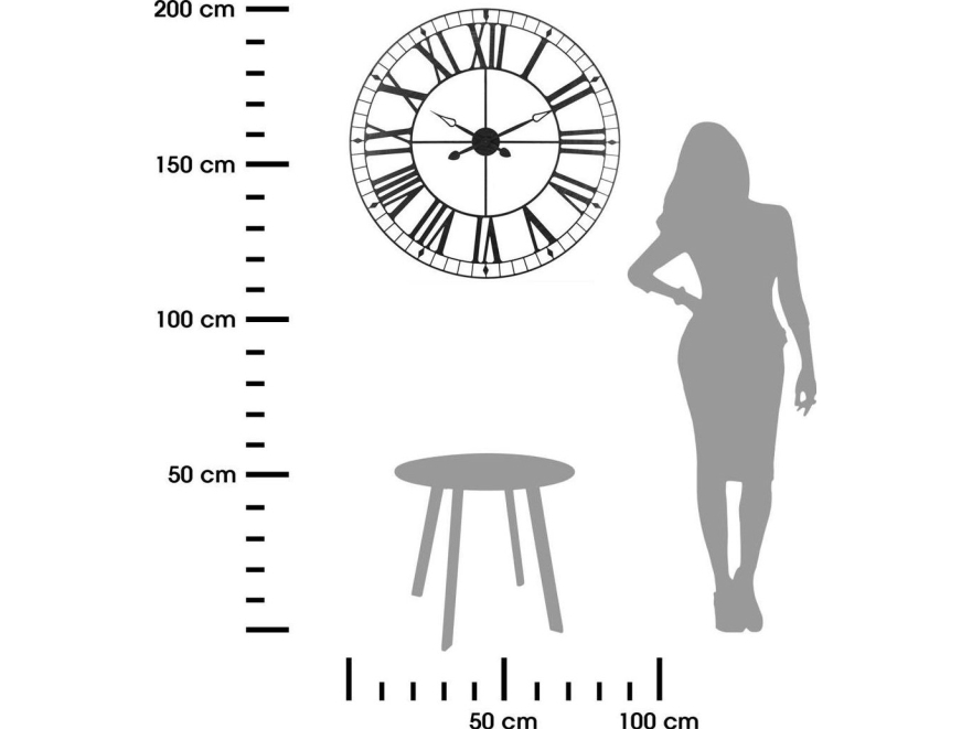Atmosphera vintage vægur Abram 88 cm