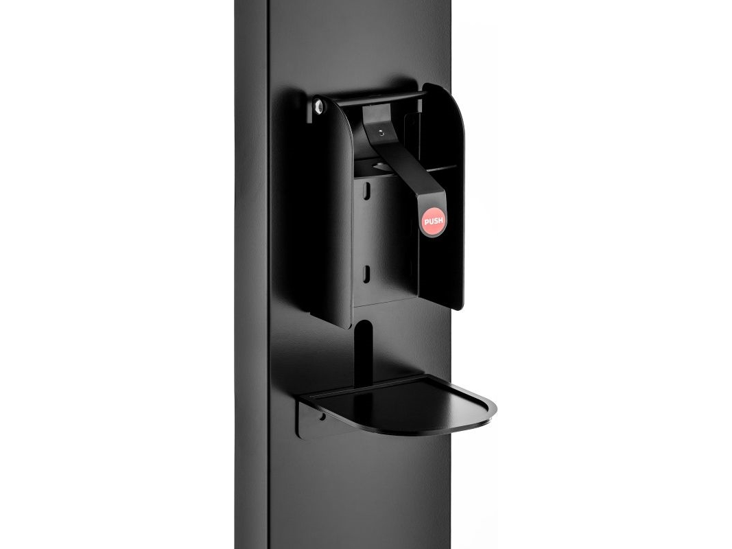 Tork Tork sæbedispenser - Desinficerende sæbedispenser med flaske 1 l og doseringsramin, metal - Sort