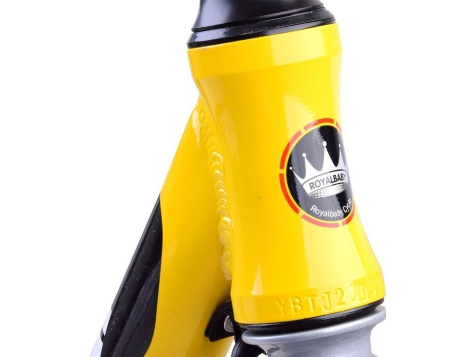 Royalbaby Balanscykel aluminiumram 12 tum gul (RO0130) | Utomhusleksaker - Gå / Löpande fordon - Balansskotrar | GameStuff