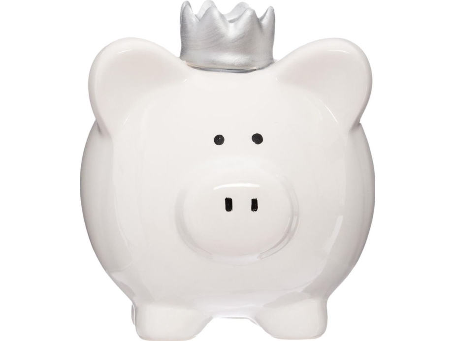 Atmosphera Piggy Bank su kukurūzais, balta spalva