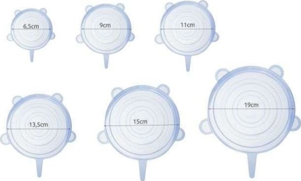 Iso Trade silikone-låg - 6 stk