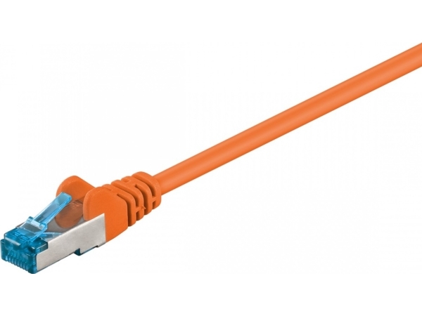 PREMIUMCORD Patch kabelis CAT6a S-FTP, RJ45-RJ45, AWG 26/7 0,25 m, oranžinis