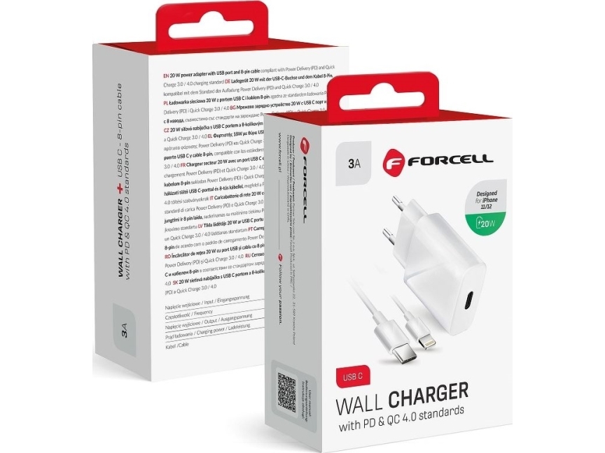 Forcell Tfk-Tc-20Wpd 1X Usb-C 3 A Oplader (5903396072451)