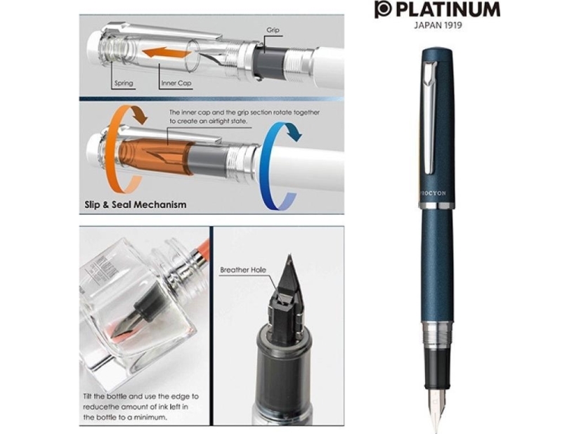 Platinum täytekynä PLATINUM Proycon Deep Sea, M, sininen