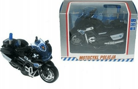 Hipo Motorcykelpoliti 13 cm med kørelys, lyd M1217U