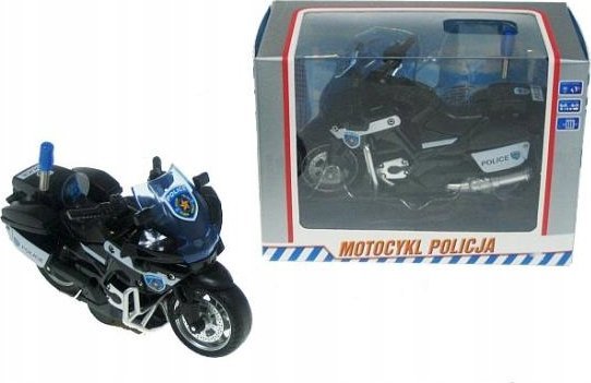 Hipo motorcykel politibil 13cm med lys og lyd M1217U