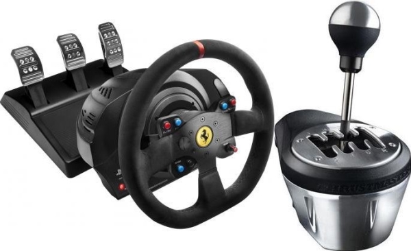 Thrustmaster Ferrari T300 Alcantara-Edition Lenkrad (4160652) + Hebel Th8a (4060059)