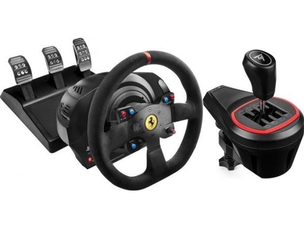 Thrustmaster Ferrari T300 Alcantara-Edition Lenkrad (4160652) + Hebel Th8s (4060256)