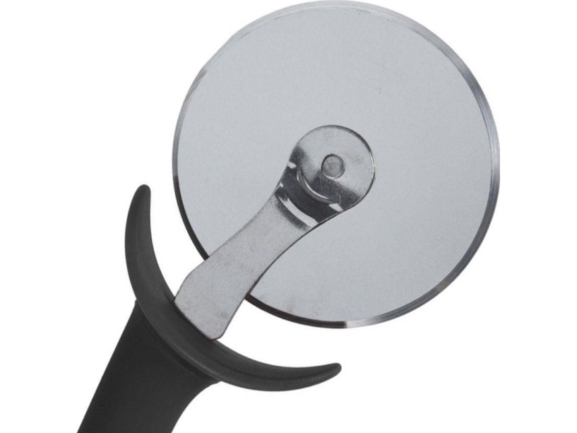 Excellent Houseware Rund pizzaskærer i stål med skede, skærekniv, portionering, 20,5 cm