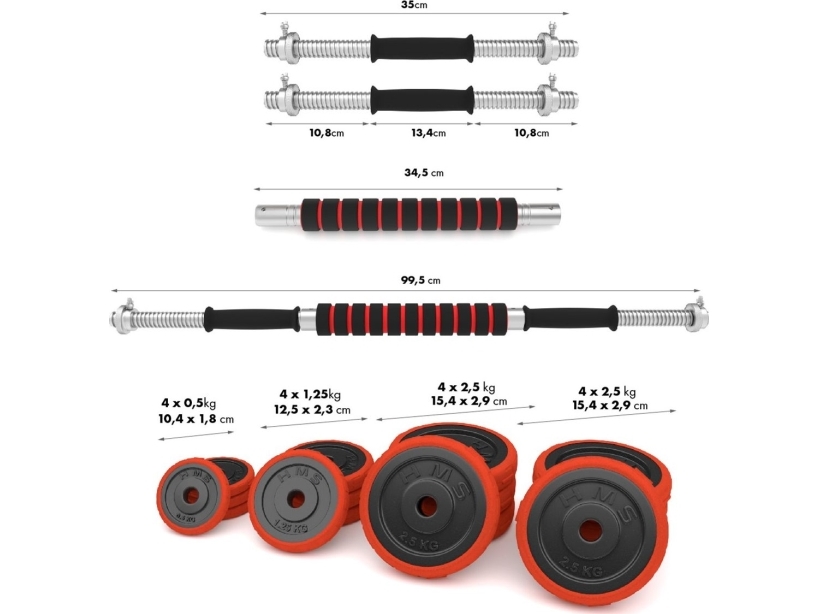 HMS hantle SGGX30 gumowane 2 x 15 kg