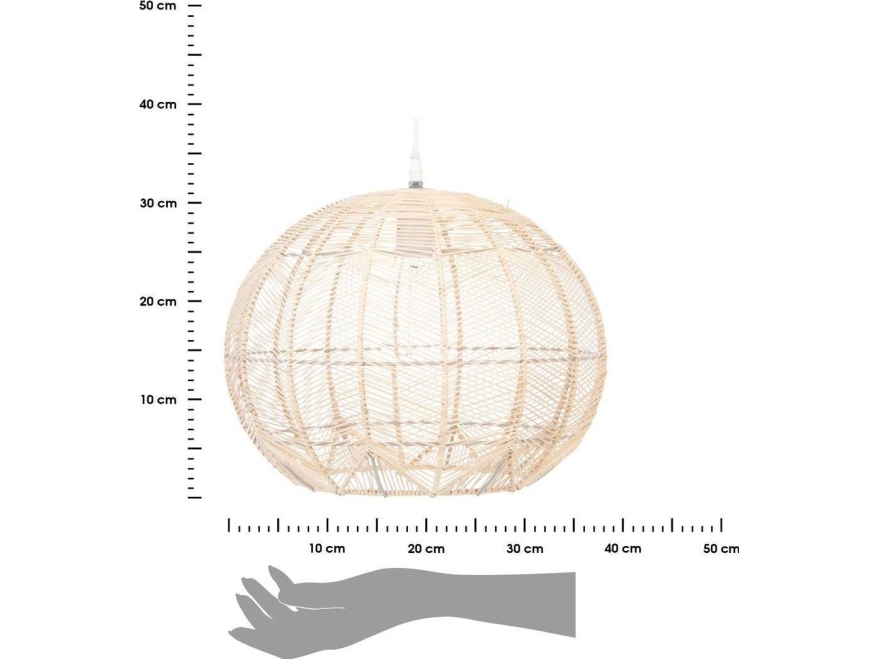 Ophæng Atmosphera Lamp Rattan-Armatur Over Bordet Kita, Ø 38 Cm
