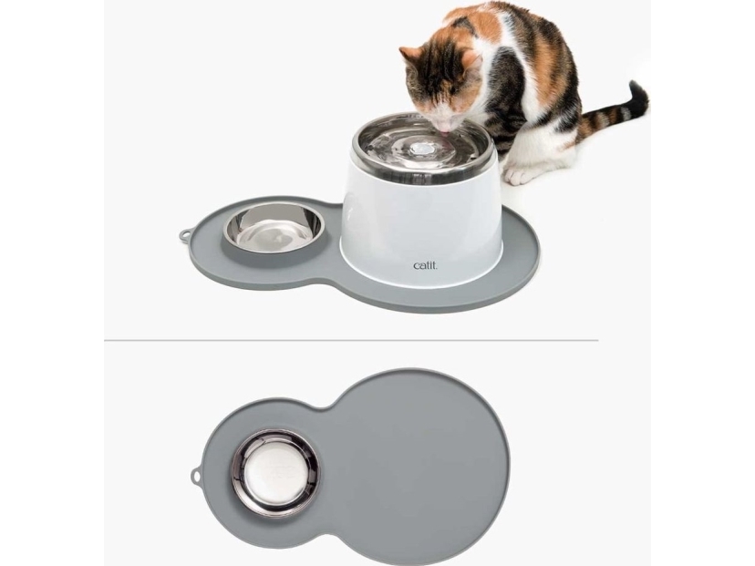 Catit CATIT Silikonmatta Peanut, grå 46x29cm | Djurmärken - Tillbehör - Catit | GameStuff