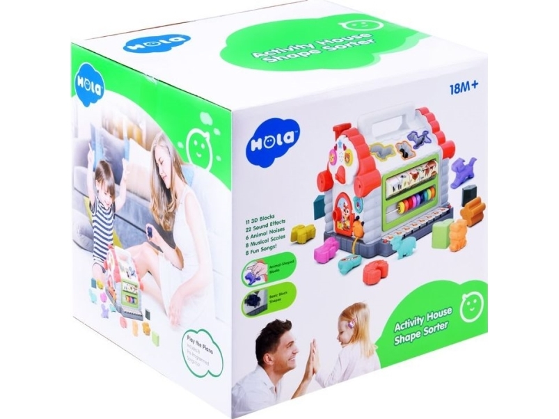 HOLA interaktive hus-sorteringsklodser dyr ZA3518