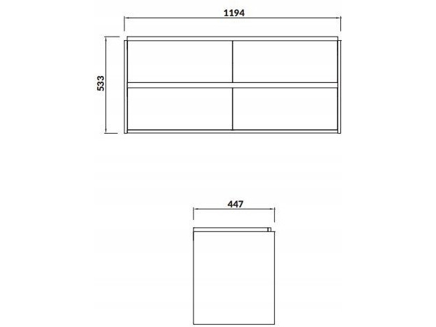 Cersanit S931-001 garderobeskab CREA 120 HVID // CER.CREA-120-BIAŁA