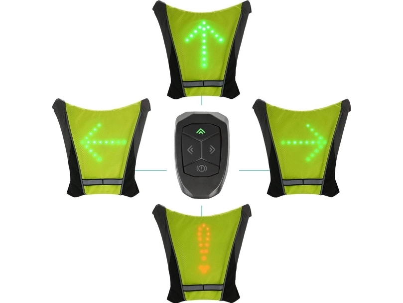 Kuprinė su Maclean LED sirena, su pulteliu, MCE420 Lithum baterijos 3,7V 500mAh, 2xCR2032, atsparus vandeniui: IPx5 nuotolinio valdymo pultas, I kuprinė