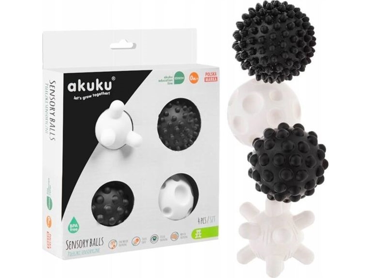 Akuku AKUKU Piłeczek Sensorycznych Zabawa/Kąpiel | Leksaker - För dom minsta - Badleksaker | GameStuff