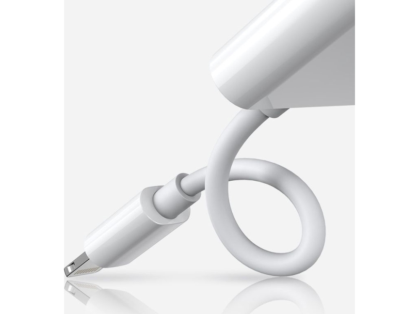 Joyroom S-Y104 headphone Lightning / 2x Lightning adapter - white