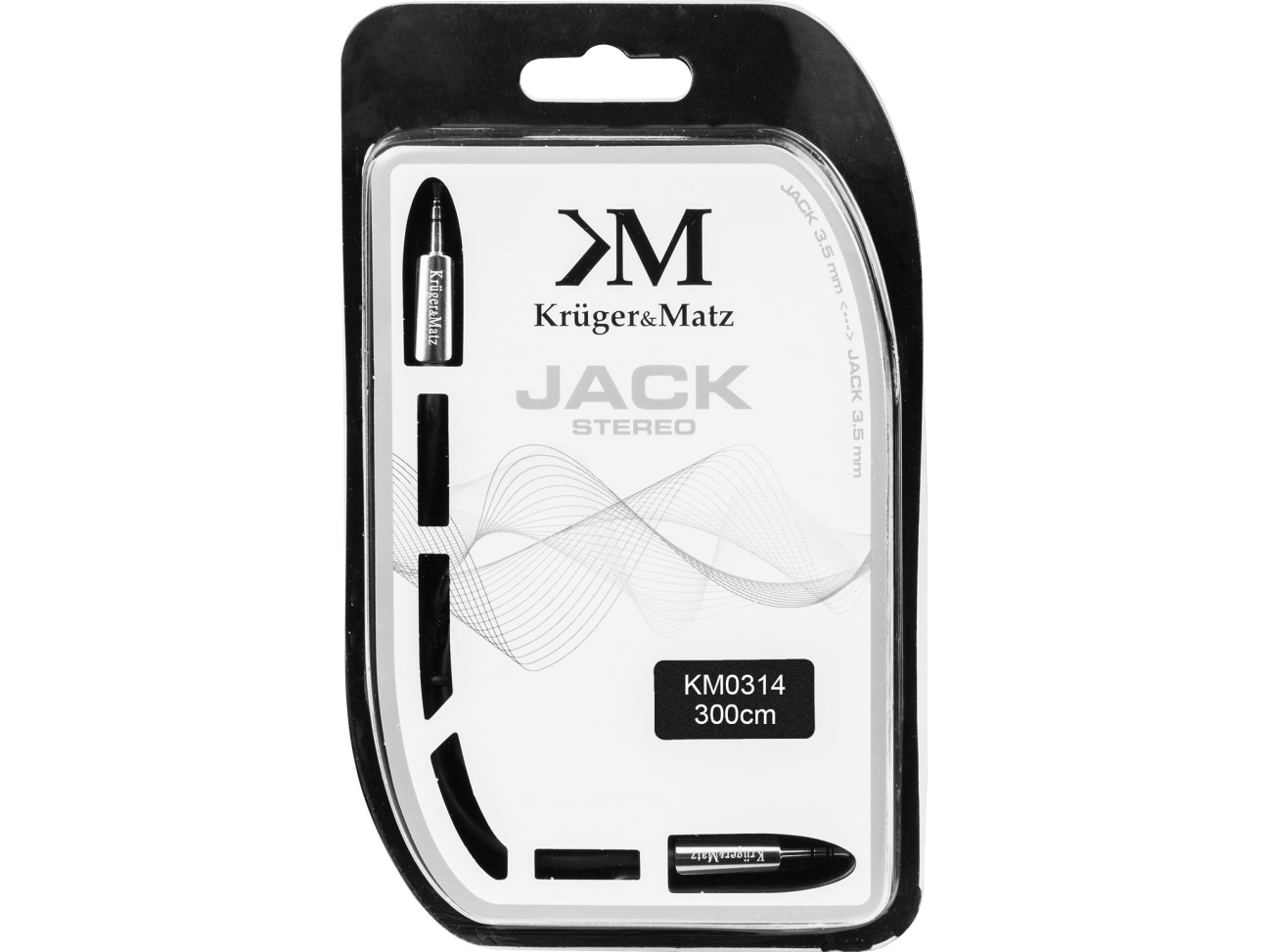 Kruger & Matz Aux - Aux 3.5Mm Kabelis 3M