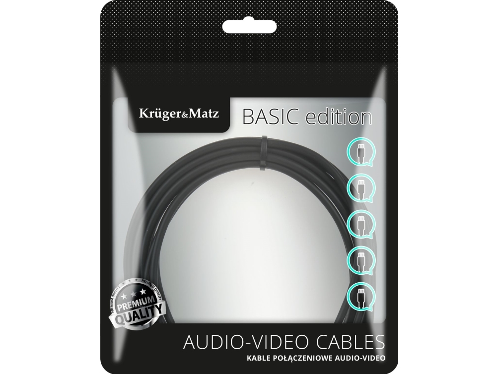 Kruger & Matz Toslink - Toslink Cable 2M Black (Km1223)