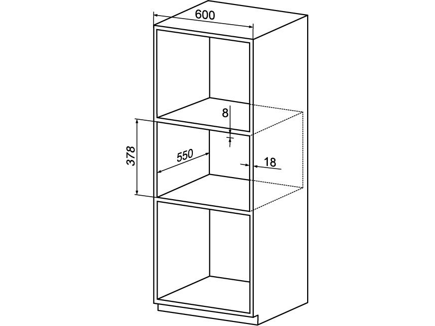 Kuchenka mikrofalowa MPM KUCHENKA MIKROFALOWA MPM 25 KMI 01 DO ZABUDOWY CZARNA
